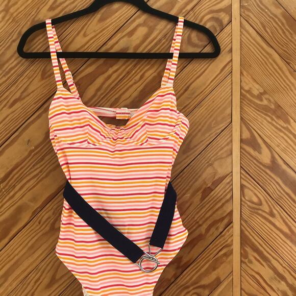aerie Striped Unlined Underwire One Piece Swimsuit - Picture 3 of 9